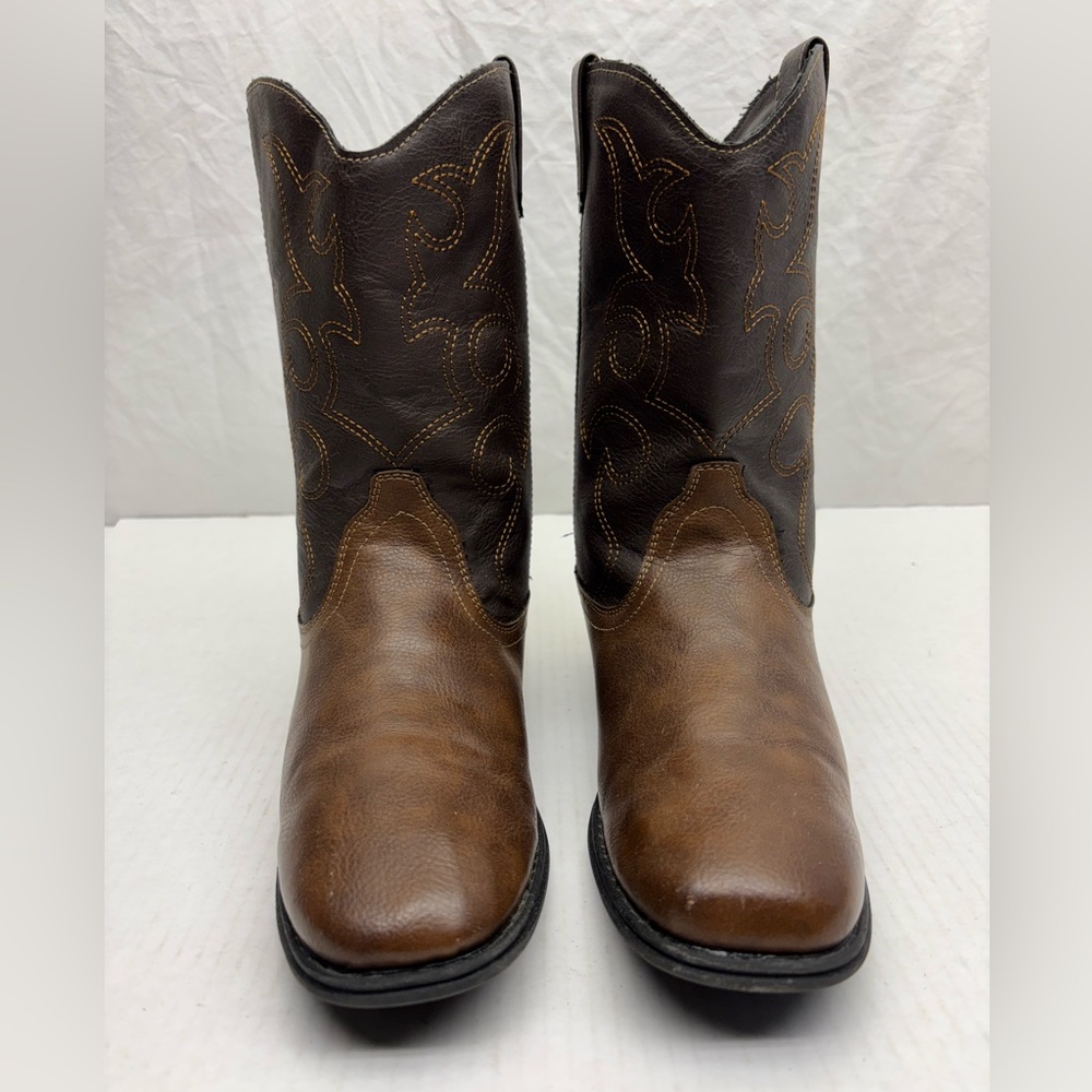 Stone Canyon Brown Leather Western Boots, SZ 4.5 M big boy